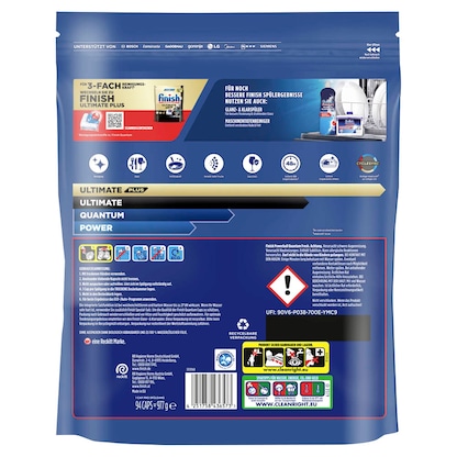 Artikelbild 2 für finish POWERBALL QUANTUM ALL IN 1 Spülmaschinentabs 94 St., Artikelnummer 539884