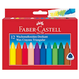 Artikelbild 1 für FABER-CASTELL Triangular Wachsmalstifte farbsortiert, 12 St., Artikelnummer 809459