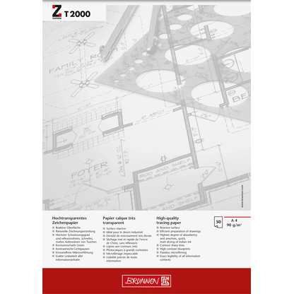 Artikelbild 2 für BRUNNEN Transparentpapier 90 g/qm, 50 Blatt, Artikelnummer 121309