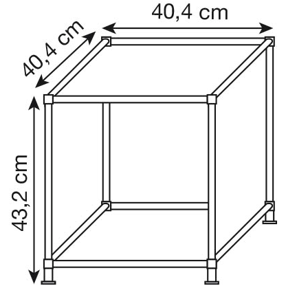 Artikelbild 2 für viasit Aktenregal System4 rubinrot 40,4 x 40,4 x 43,2 cm, 1 St., Artikelnummer 501712