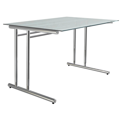 Artikelbild für Kerkmann Lago Schreibtisch satiniert rechteckig, C-Fuß-Gestell chrom 120,0 x 80,0 cm, Artikelnummer 655908