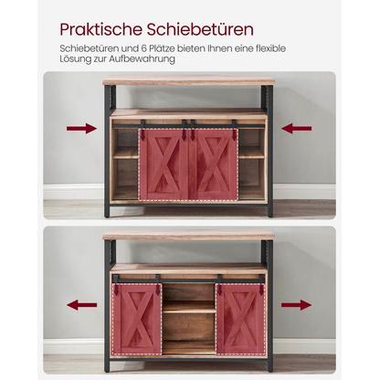 Artikelbild 11 für VASAGLE Sideboard, LSC092B01 braun 100,0 x 33,0 x 80,0 cm, 1 St., Artikelnummer 262828