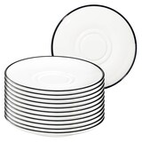 Artikelbild 1 für ID Fine Untertassen Modest Black Lona weiß Ø 16,0 cm, 12 St., Artikelnummer 634039