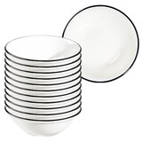 Artikelbild 1 für ID Fine Schalen Modest Black Lona weiß Ø 20,0 cm, 12 St., Artikelnummer 634327