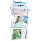 Artikelbild 1 für cep Wandprospekthalter transparent DIN A4 3 Fächern 36,0 x 12,2 x 75,0 cm, 1 St., Artikelnummer 350017
