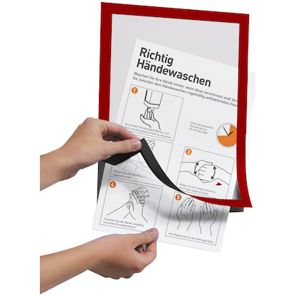 Artikelbild 2 für DURABLE Magnetrahmen DURAFRAME® MAGNETIC A4 rot A4, 5 St., Artikelnummer 612960