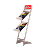 Artikelbild 1 für update displays Prospektständer Rapid silber DIN A4 2 Fächer 26,5 x 35,0 x 100,0 cm, 1 St., Artikelnummer 216956