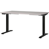 Artikelbild 1 für GERMANIA Bedano höhenverstellbarer Schreibtisch kaschmir rechteckig, T-Fuß-Gestell schwarz 140,0 x 80,0 cm, Artikelnummer 389209