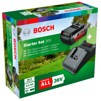 Artikelbild 2 für BOSCH Home & Garden Werkzeugakkus mit Ladegerät Starter-Set 36V Li-Ion 2,0 Ah, Artikelnummer 507958
