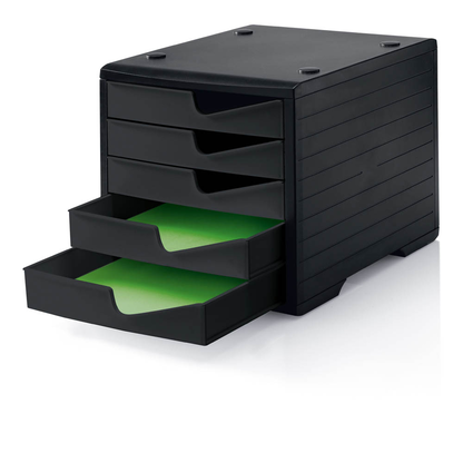 Artikelbild 3 für styro Schubladenbox styroswingbox schwarz 275-8430.991, DIN A4 mit 5 Schubladen, 1 St., Artikelnummer 821813