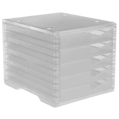Artikelbild für styro Schubladenbox styroswingbox light transparent 275-8430.224, DIN A4 mit 5 Schubladen, 1 St., Artikelnummer 821732