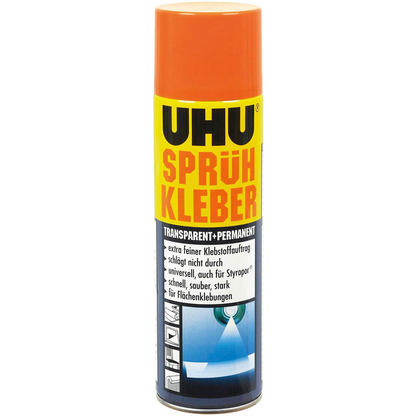 Artikelbild für UHU permanent + transparent Sprühkleber 500,0 ml, 1 St., Artikelnummer 604583