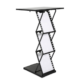 Artikelbild 1 für update displays Prospektständer schwarz DIN A4 3 Fächer 29,0 x 40,0 x 95,5 cm, 1 St., Artikelnummer 217446