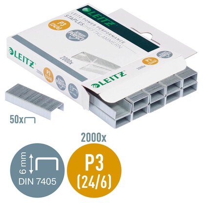 Artikelbild 4 für LEITZ Heftklammern P3 24/6, 2.000 St., Artikelnummer 430296