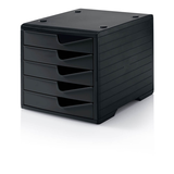 Artikelbild 1 für styro Schubladenbox styroswingbox schwarz 275-8430.991, DIN A4 mit 5 Schubladen, 1 St., Artikelnummer 821813