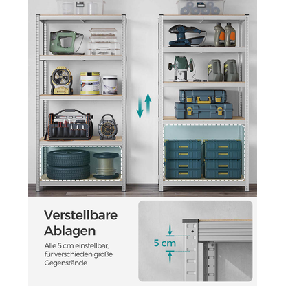 Artikelbild 4 für SONGMICS Schwerlastregal GLR050E01 silber 100,0 x 50,0 x 200,0 cm, Artikelnummer 263029