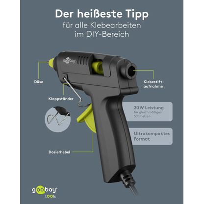 Artikelbild 9 für goobay 77825 Advanced, 20 W Heißklebepistole-Set schwarz, grün, 1 St., Artikelnummer 779577
