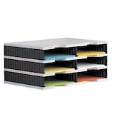 Artikelbild 1 für styro Sortierstation Styrodoc grau/schwarz mit 6 Fächern, Artikelnummer 444877