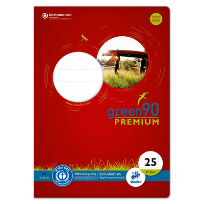 Artikelbild 5 für Staufen® Schulheft Premio Lineatur 25 liniert DIN A4 Außenrand, 32 Blatt, 1 St., Artikelnummer 974901