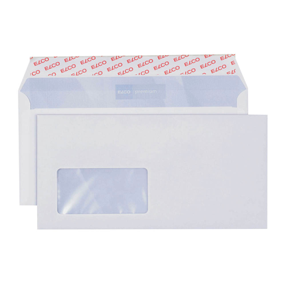 Artikelbild 2 für ELCO Briefumschläge Premium DIN lang+ mit Fenster hochweiß haftklebend 500 St., Artikelnummer 358965