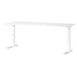 Artikelbild 1 für GERMANIA Mailand höhenverstellbarer Schreibtisch weiß rechteckig, C-Fuß-Gestell weiß 180,0 x 80,0 cm, Artikelnummer 136347