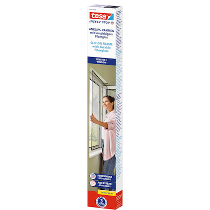 Artikelbild 3 für tesa Fliegengitter Insect Stop Clip On anthrazit 1,0 x 1,2 m, Artikelnummer 619209