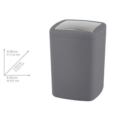 Artikelbild 2 für WENKO Barcelona Mülleimer 8,5 l anthrazit, 1 St., Artikelnummer 806111