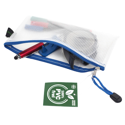 Artikelbild für FolderSys Reißverschlussbeutel DIN lang transparent/blau 0,20 cm, 1 St., Artikelnummer 592772