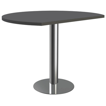 Artikelbild für Kerkmann Anbautisch höhenverstellbar Lago anthrazit, chrom halbrund 80,0/100,0 x 100,0 x 72,0 - 82,0 cm, Artikelnummer 656001