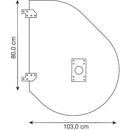 Artikelbild 2 für HAMMERBACHER Anbautisch höhenverstellbar Haziender ahorn, silber Tropfenform 103,0 x 80,0 x 68,0 - 76,0 cm, Artikelnummer 151546