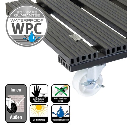 Artikelbild 5 für WAGNER® design yourself Pflanzenroller WPC GH 0540 Kunststoff, Ø 38,5 cm anthrazit quadratisch, 1 St., Artikelnummer 418667