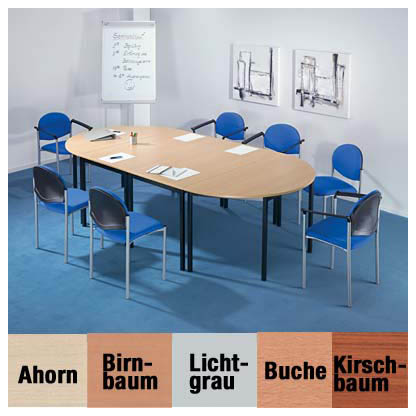 Artikelbild 5 für SODEMATUB Mehrzwecktisch ahorn, alu halbrund, Vierkantrohr alu, 140,0 x 70,0 x 74,0 cm, Artikelnummer 969972