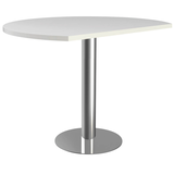 Artikelbild 1 für Kerkmann Anbautisch höhenverstellbar Lago weiß, chrom halbrund 80,0/100,0 x 100,0 x 72,0 - 82,0 cm, Artikelnummer 656013