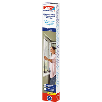 Artikelbild 3 für tesa Fliegengitter Insect Stop Clip On anthrazit 1,2 x 1,4 m, Artikelnummer 619169