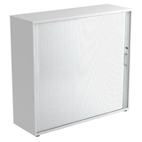 Artikelbild 1 für HAMMERBACHER Rollladenschrank weiß, silber 2 Fachböden 120,0 x 40,0 x 110,0 cm, Artikelnummer 195747