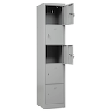 Artikelbild 1 für Gürkan Schließfachschrank lichtgrau 110009, 5 Schließfächer 41,0 x 45,0 x 190,0 cm, Artikelnummer 560678