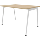 Artikelbild 1 für Quadrifoglio X3 Schreibtisch eiche rechteckig, 4-Fuß-Gestell weiß 120,0 x 80,0 cm, Artikelnummer 592105