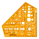Artikelbild 1 für ARISTO Zeichenschablone gelb, Artikelnummer 144039