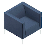 Artikelbild 1 für Quadrifoglio Besuchersessel Arte blau weiß Stoff 75,0 x 74,0 x 71,0 cm, 1 St., Artikelnummer 462635