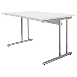 Artikelbild 1 für Kerkmann Schreibtisch weiß rechteckig, C-Fuß-Gestell chrom 120,0 x 80,0 cm, Artikelnummer 238012