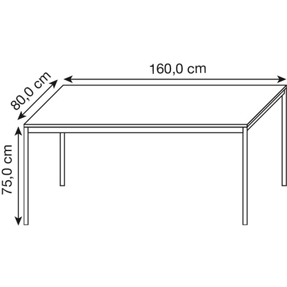 Artikelbild 2 für viasit System4 Schreibtisch anthrazit rechteckig, 4-Fuß-Gestell chrom 160,0 x 80,0 cm, Artikelnummer 135398