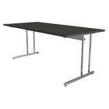 Artikelbild 1 für Kerkmann Lago Schreibtisch anthrazit rechteckig, C-Fuß-Gestell chrom 180,0 x 80,0 cm, Artikelnummer 656020