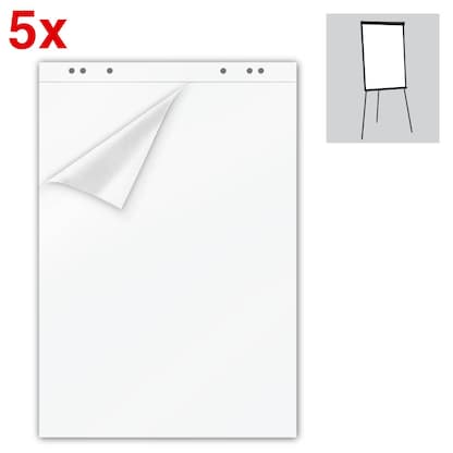 Artikelbild für Flipchart-Papier blanko 67,5 x 98,0 cm, 20 Blatt, 5 Blöcke, Artikelnummer 359471