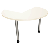 Artikelbild 1 für fm Konferenztisch fastline weiß rund, Rundrohr silber, 120,0 x 120,0 x 62,0 - 85,0 cm, Artikelnummer 334443