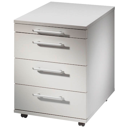 Artikelbild für HAMMERBACHER Basic 1606 Rollcontainer lichtgrau 4 Auszüge 42,8 x 58,0 x 59,0 cm, Artikelnummer 984278