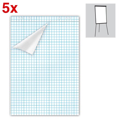 Artikelbild für Flipchart-Papier kariert 67,5 x 98,0 cm, 20 Blatt, 5 Blöcke, Artikelnummer 355859