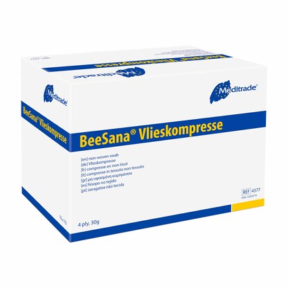 Artikelbild für Meditrade® Vlies-Kompressen BeeSana® 4377 weiß 10,0 x 10,0 cm, 300 St., Artikelnummer 241853