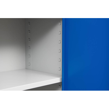 Artikelbild 6 für Gürkan Stahlschrank 100050 lichtgrau, enzianblau 4 Fachböden 80,0 x 38,0 x 180,0 cm, aufgebaut, 1 St., Artikelnummer 559993