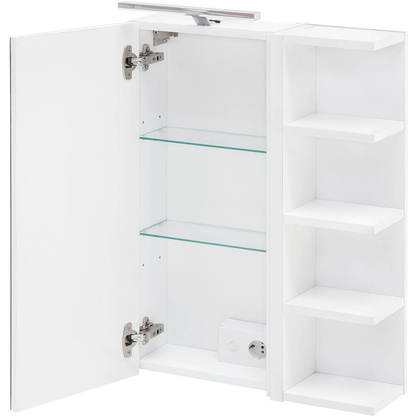 Artikelbild 4 für MÖBELPARTNER Spiegelschrank Matteo 156967 kreideweiß 50,0 x 16,0 x 76,0 cm, Artikelnummer 673014