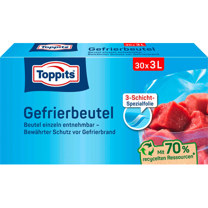 Artikelbild für Toppits Gefrierbeutel 3,0 l, 30 St., Artikelnummer 441707